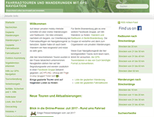 Tablet Screenshot of fahrradtouren-mit-gps.tino-eberl.de